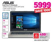 Asus Intel Core i3 Notebook-On My Gig 3 + R218 WiFi Modem