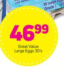 Great Value Large Eggs-30's Pack