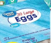 Great Value Large Eggs-30's Pack