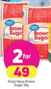 Great Value Brown Sugar-2x2Kg