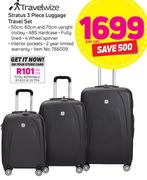 Travelwize Stratus 3 Piece Luggage Travel Set-Per Set