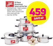 Hart 10 Piece Aluminium Solid Lid Pot Set-Per Set