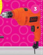 Black & Decker 550W 10mm Single Speed Hammer Drill-Each