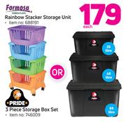 Formosa Rainbow Stacker Storage Unit Or Pride 3 Piece Storage Box Set-Each