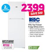 KIC 170Ltr Top Freezer Fridge White 518 1