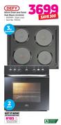 Defy 60cm Oven & Solid Hob Black DCB006
