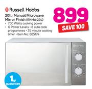Russell Hobbs 20Ltr Manual Microwave Mirror Finish RHMA-20L