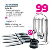 Shogun Knife Set Or Mainstays 16 Piece Cutlery Set-Per Set