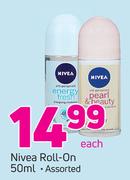 Nivea Roll On-50ml Each
