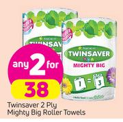 Twinsaver 2 Ply Mighty Big Roller Towels-For 2