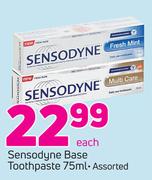 Sensogyne Base Toothpaste-75ml Each