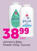 Johnson's Baby Powder-400g Each