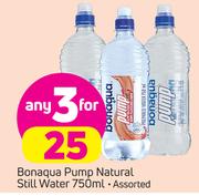 Bonaqua Pump Natural Still Water-3x750ml
