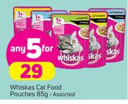 2Whiskas Cat Food Pouches-5x85g 