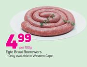 Egte Braai Boerewors-Per 100g