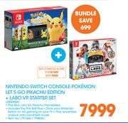 Nintendo Switch Console Pokemon: Let's Go Pikachu Edition + Nintendo Labo VR Starter Set