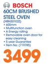 Bosch 60cm Brushed Steel Oven HBN301E2Z