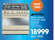 Smeg 90Cm Cream Concert 58NR Cooker SSA91MAP9