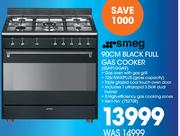Smeg 90Cm Balck Full Gas Cooker SSA91GGA9