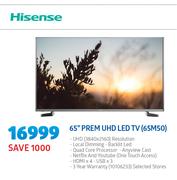 Hisense 65" PREM UHD LED TV 65M50-On 5GB Data price Plan + R216 Modem