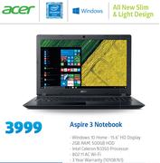 Acer Aspire 3 Notebook-On 2GB Data price Plan+ R216 Modem