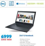 Dell 3567 I3 Notebook-On 3GB Data price Plan+ R216 Modem