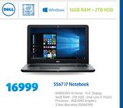Dell 5567 i7 Notebook-On 10GB Data Price Plan + R216 Modem