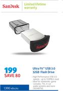 Sandisk Ultra Fit USB 3.0 32GB Flash Drive