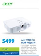 Acer X115H For HDMI Projector