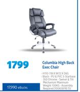 Columbia High Back Exec Chair