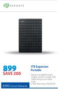 Seagate 1TB Expansion Portable