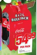 Coca Cola Regular Cold Drink Only-4 x 2Ltr Per Pack