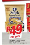 Stork Country Spread 40% Fat Spread-1Kg & Stork Baking Margarine-For Both