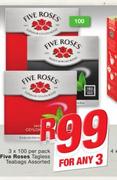 Five Roses Tagless Teabags Assorted-3 x 100 Per Pack