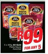 All Gold Pasta Sauce Assorted-3 x 405g