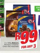 Bakers Romany Creams/Choc Kits Assorted-3 x 500g