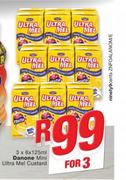 Danone Mini Ultra Mel Custard-3 x 6 x 125ml