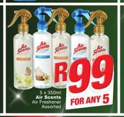Air Scents Air Freshener Assorted-5 x 350ml