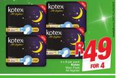 Kotex Maxi Pads All Nighter-4 x 8 Per Pack