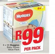 Huggies Baby Wipes Value Pack-6 x 56