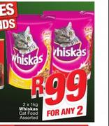 Whiskas Cat Food Assorted-2 x 1Kg
