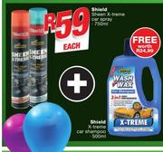 Shield Sheen X-Treme Car Spray 750ml With Free Shield X-Treme Car Shampoo 500ml