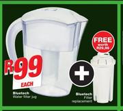Bluetech Water Filter Jug With Bluetech Filter Replacement