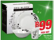 Geo Block 12 Piece Dinner Set-Per Set