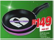 Cook & Love Non Stick Frying Pan 24cm & 28cm-Per Set
