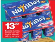 Danone Nutriday Smooth Low Fat Yoghurt Assorted-6X100gm Per Pack