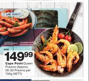 Cape Point Queen Prawns(Approx, 26-30 Prawns)-Per 700g