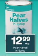 Checkers Housebrand Pear Halves In Syrup-410g