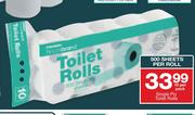 Checkers Housebrand Single Ply Toilet Rolls-10's per Pack