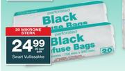 Checkers House Brand Swart Vullissakke-20's Per Pak